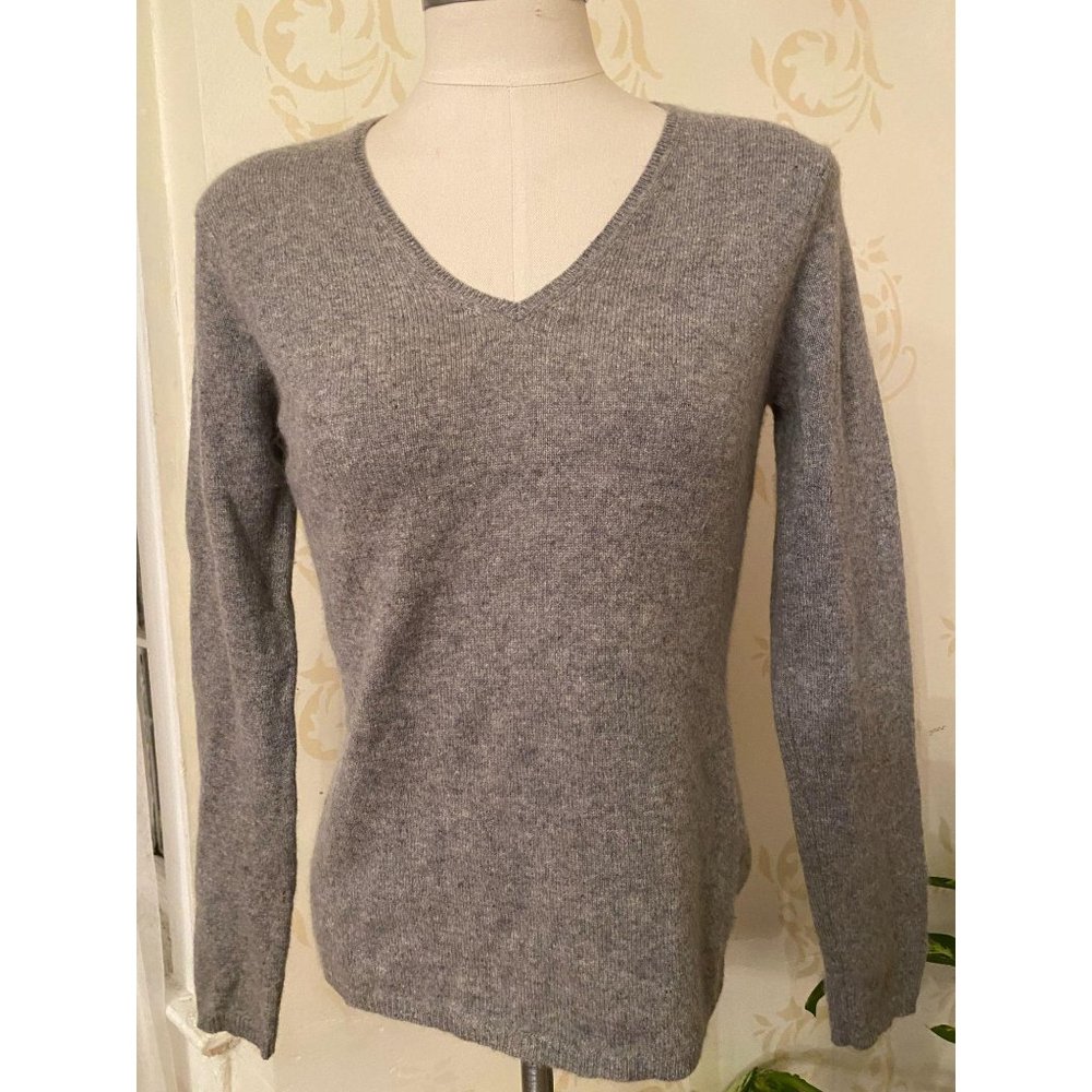 Griffen Cashmere Ladies Small Gray Sweater